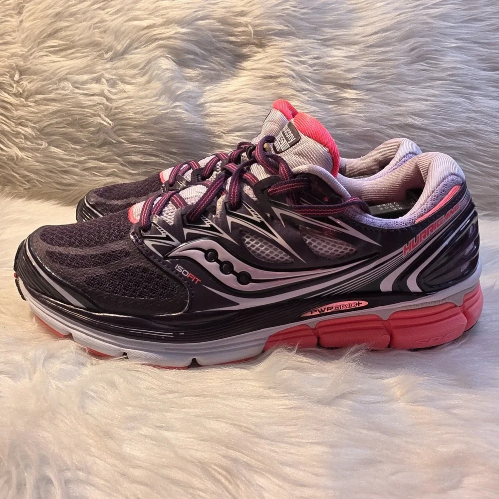 Women's Running Shoes Saucony Hurricane ISO Purple Pink Size 10 S10258-3